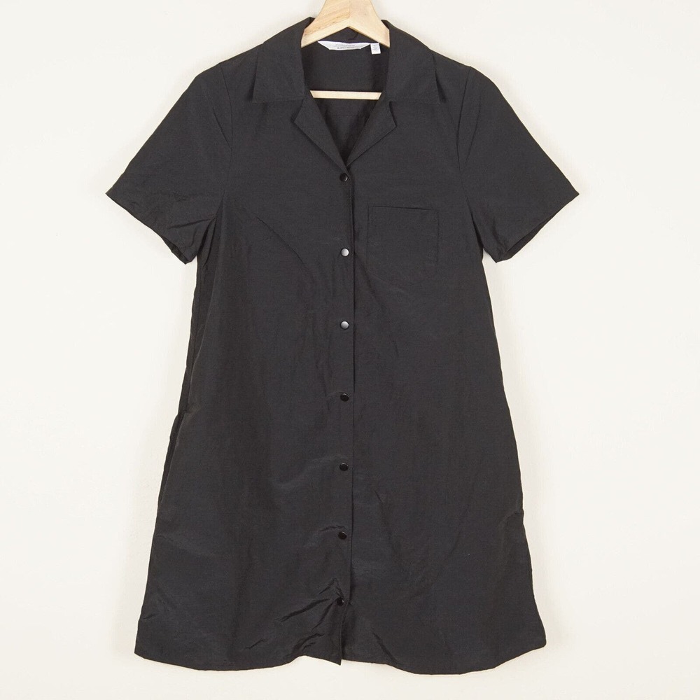 & Other Stories Snap Buttoned A Line Mini Shirt Dress Womens Sz 4